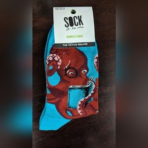 Octopus Reading a Book Socks
